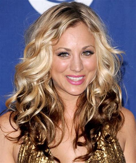 Kaley Cuoco Long Blonde Hair In Voluminous Curly Formal Hairstyle
