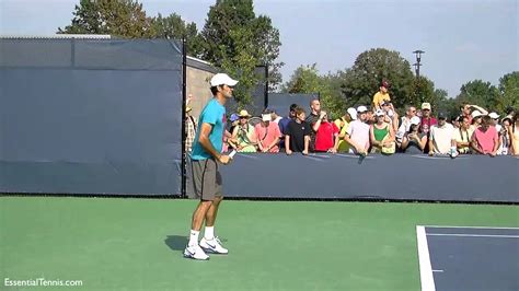 'hitting through the ball', hit through the tube or 'extend out to the target' are still commonly used within forehand teaching. Roger Federer Forehand and Backhand in HD - YouTube