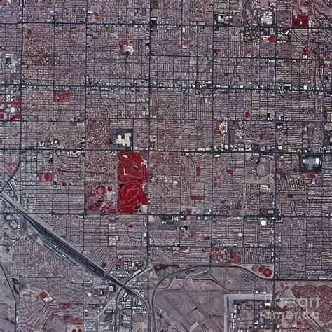 Satellite View Of Tucson Arizona Photograph By Stocktrek Images