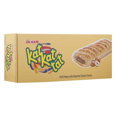 Buy Ulker Kat Kat Tat Hazelnut Cocoa Crème Puff Pastry 28 Gm Pack Of