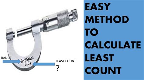How To Calculate Least Count Of An Micrometer Least Count Of An