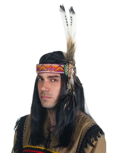 Deluxe American Indian Feather Headdress Indian Costume Headband