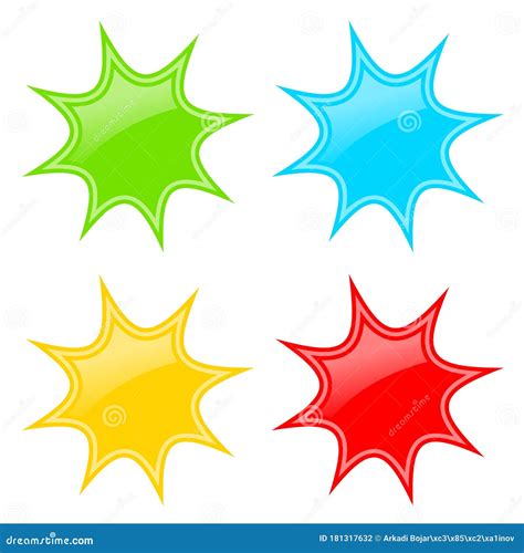 Colorful Starburst Icons Stock Vector Illustration Of Abstract 181317632