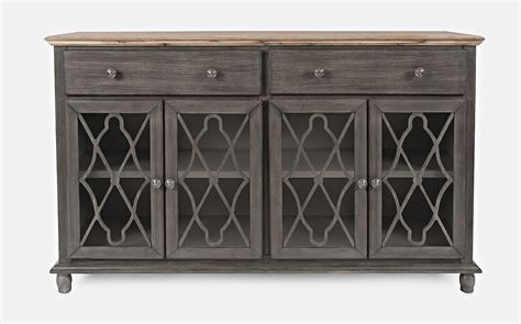 Aurora Hills 4 Door Accent Cabinet Grey By Jofran Furniture