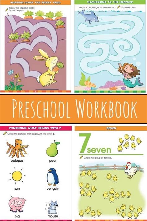 Preschool Workbook Preschool Preschoolers Prek Workbook Worksheets