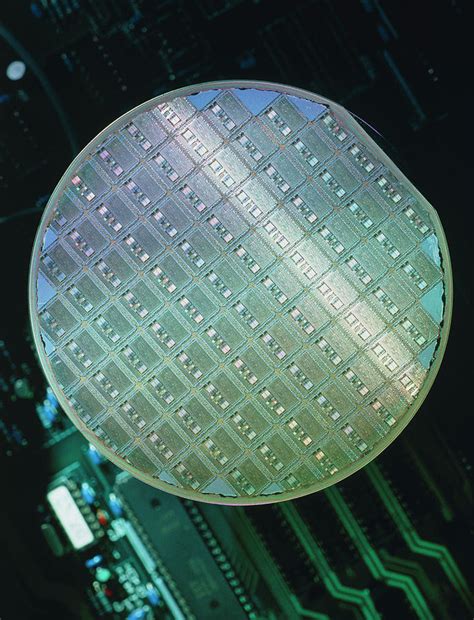 View Of A Semiconductor Wafer And Its Chips Photograph By Chris Knapton