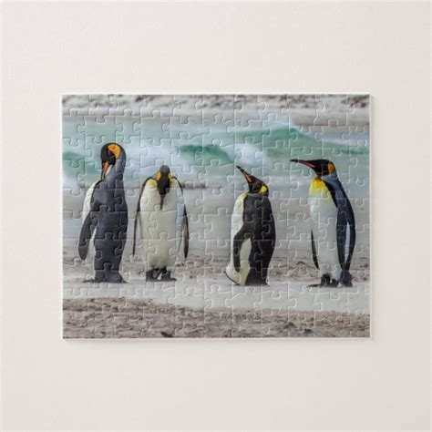 Penguins Preening On Beach Jigsaw Puzzle In 2021