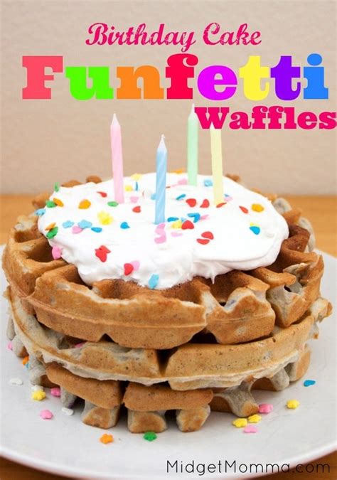 Birthday Cake Funfetti Waffles Homemade Waffles
