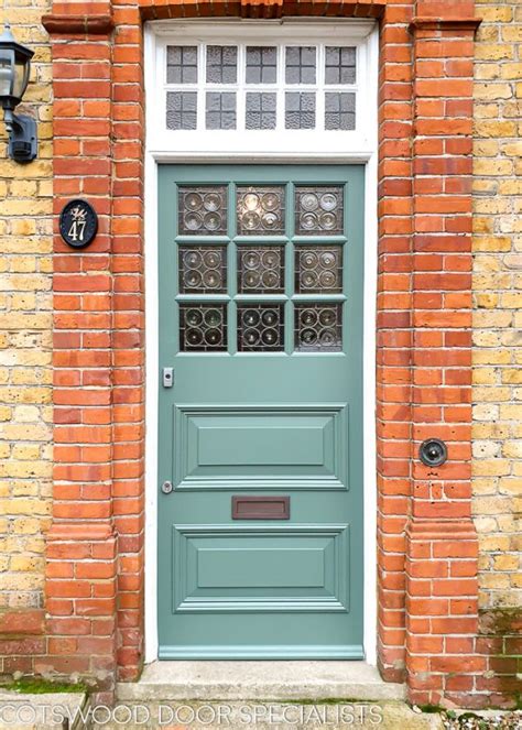Edwardian Style Front Door With Bullion Leaded Glass Cotswood Doors