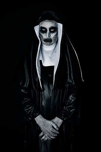 Portrait Of A Frightening Evil Nun Stock Photo Download Image Now