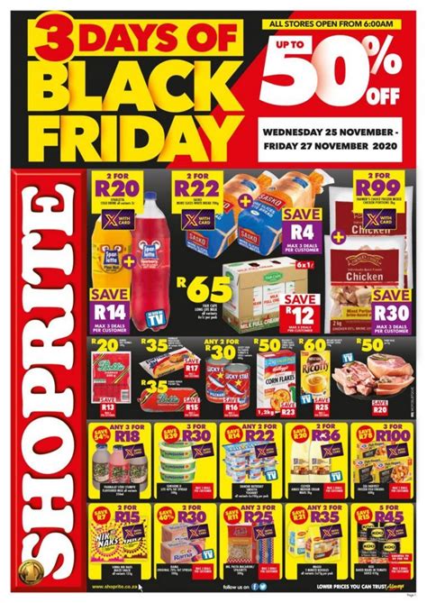 Shoprite Black Friday Deals And Specials 25 November 27 November 2020