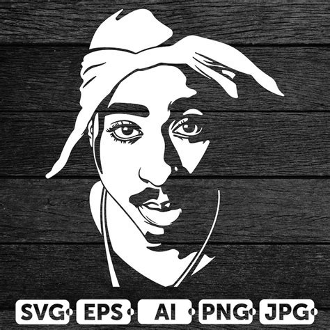 2pac Bundle Svg Cutting Files Tupac Shakur Digital Clip Art Etsy