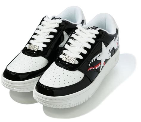 A Bathing Ape Bape Black Bapesta Shark 20th Anniversary Low 2020 A