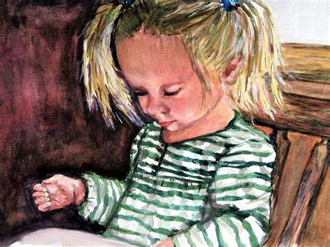Pigtailed Girl Painting By Cheryll Root Fine Art America