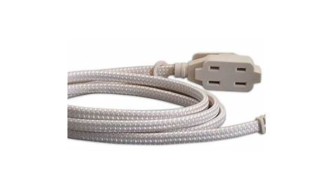 Vision 3 Pack 6 ft. Braided Flat Extension Cord UL Listed Champagne