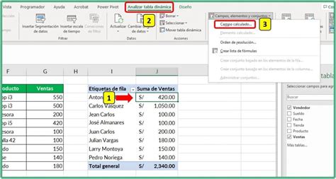Crear Campos Calculados En Tablas Din Micas Excel