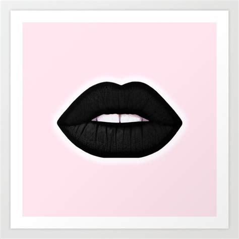 Black Lips Art Print Lips Art Print Lip Art Art Prints