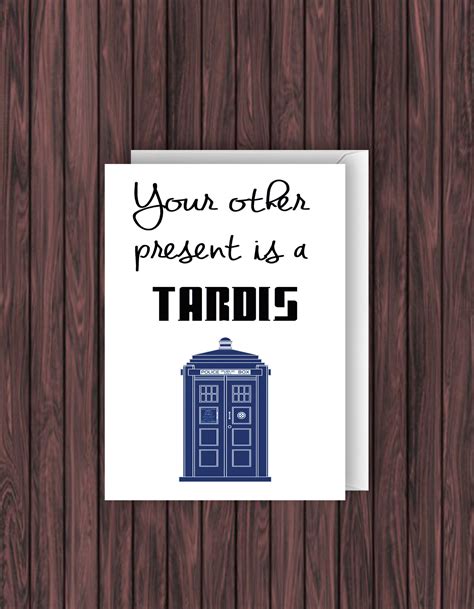 Doctor Who Birthday Card Funny Birthday Card Geek Birthday Etsy