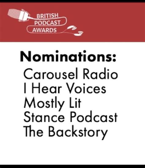 The British Podcast Awards Finalists — Stance Podcast