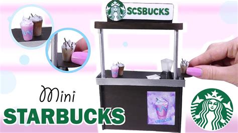 How To Miniature Starbucks Tutorial Diy Dolldollhouse
