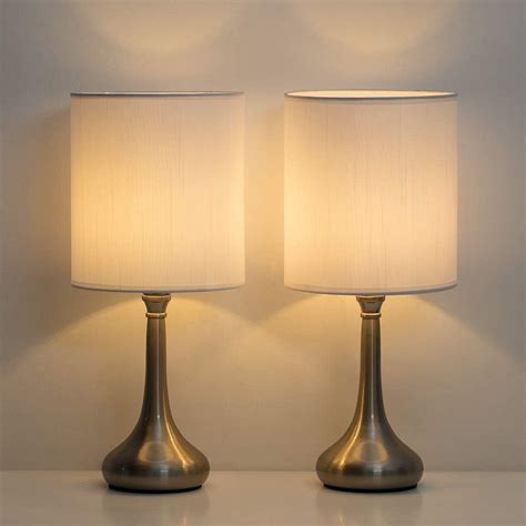 Haitral Small Table Lamps Modern Nightstand Lamps Set Of 2 With Metal