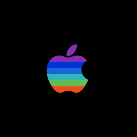 Find the best iphone black wallpapers hd on getwallpapers. Apple logo colorful black cool | wallpaper.sc iPad