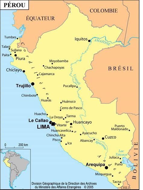Carte Du Pérou Carte Du Pays En Amérique Du Sud Villes Géographie