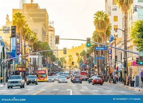 View Of World Famous Hollywood Boulevard District In Los Angeles