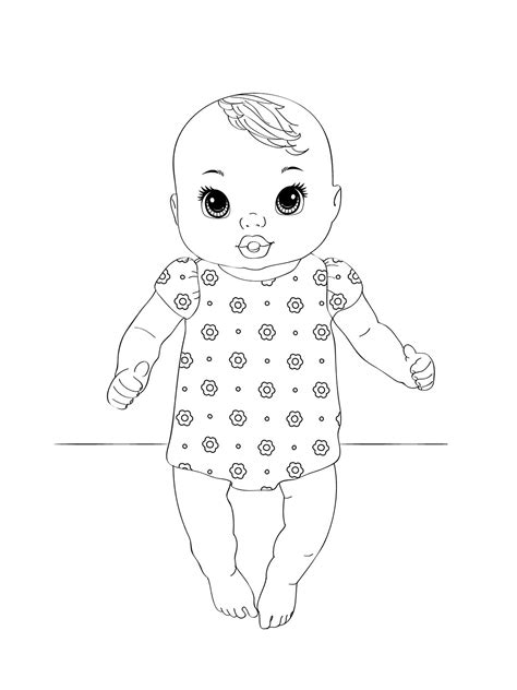 Here's a lovely colouring page featuring three cute babies! Baby Alive Coloring Pages | Educative Printable