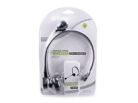 Cellet 35mm Hands Free Headset With Boom Mic For Home Office Cell