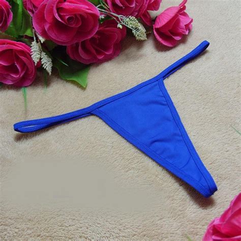 Sexy Womens Crotchless Low Waist Panties T Back Spandex G String Thongs Underwear In Two Piece