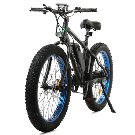 Ecotric 26 Inch Fat Tire Beach Snow Electric Bike Blue Ecotric