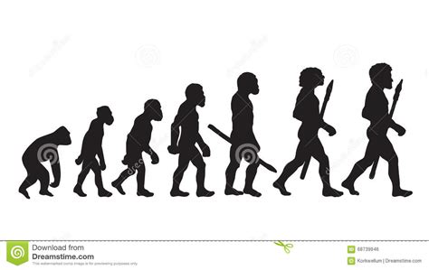 Darwin Evolution Theory Darwin Evolution Definition Darwin Evolution Of Man Vektor Abbildung 