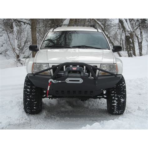 Wj Grand Cherokee Front Winch Bumper With Light Bar Winch Bumpers