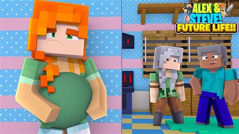 steve s teenage daughter alex is pregnant minecraft alex and steve future life youtube