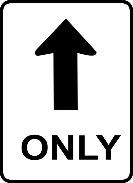 One Way Sign Clip Art Free Vector In Open Office Drawing