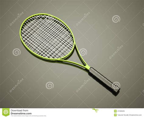 Green Tennis Court Rendered On White Royalty Free Stock Photography
