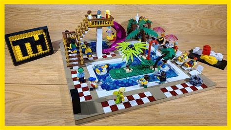Huge Lego Water Park Moc With Lazy River Youtube