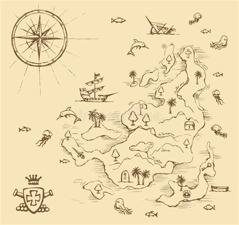 Mapa Geográfico Desenho Do Vetor Ilustração do Vetor Ilustração de mapa aventura