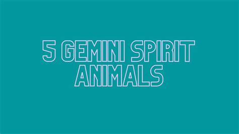 5 Gemini Spirit Animals That Perfectly Represent The Zodiac Sign