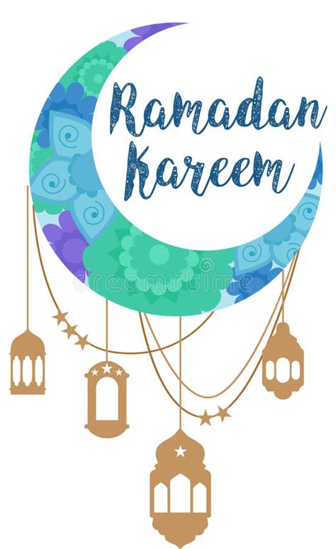 Happy Ramadan Kareem Greeting Background Vector Illustration Stock