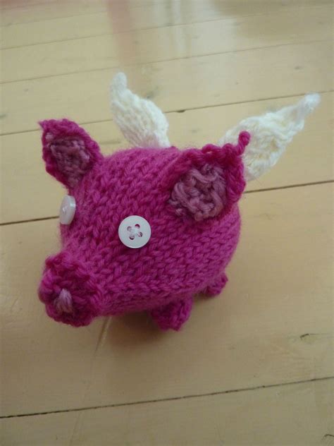 Flying Pig Knitting Dinosaur Stuffed Animal