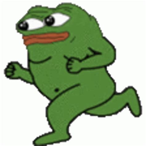 Pepe The Frog Running PepeTheFrog Running Smile Discover Share GIFs Funny Cartoon