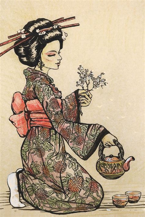 Portrait Poster Canvas Painting Japanese Traditional Art Scenery Print Courtersan Geisa Beauty