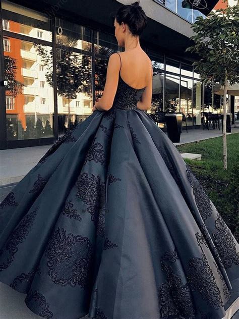 Vintage bridesmaid dresses for sale. 2019 Ball Gown Spaghetti Straps Navy Blue Vintage Cheap ...