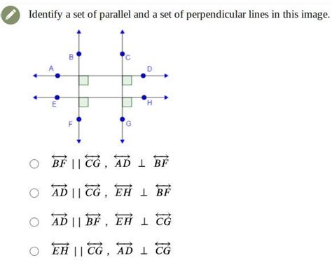 Help Please Identify A Set Of Parallel And A Set Of Perpendicular