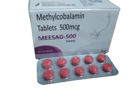 Methylcobalamin 500mcg Tablets 1010 Rs 120 Strip Sag Health Science
