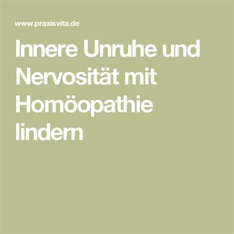 Innere unruhe kann sehr belastend sein. Pin auf Health - Homöopathie, alte & neue, Schüssler, Blüten