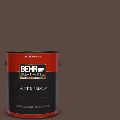 Behr Premium Plus 1 Gal N170 7 Baronial Brown Flat Exterior Paint