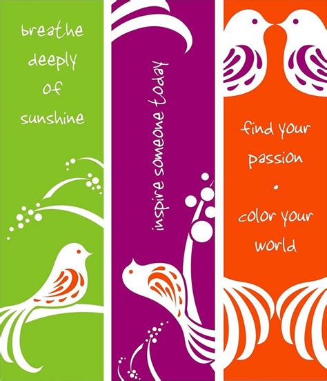 Digital Bookmark Art Bird On The Vine In Juicy Bookmarks Printable